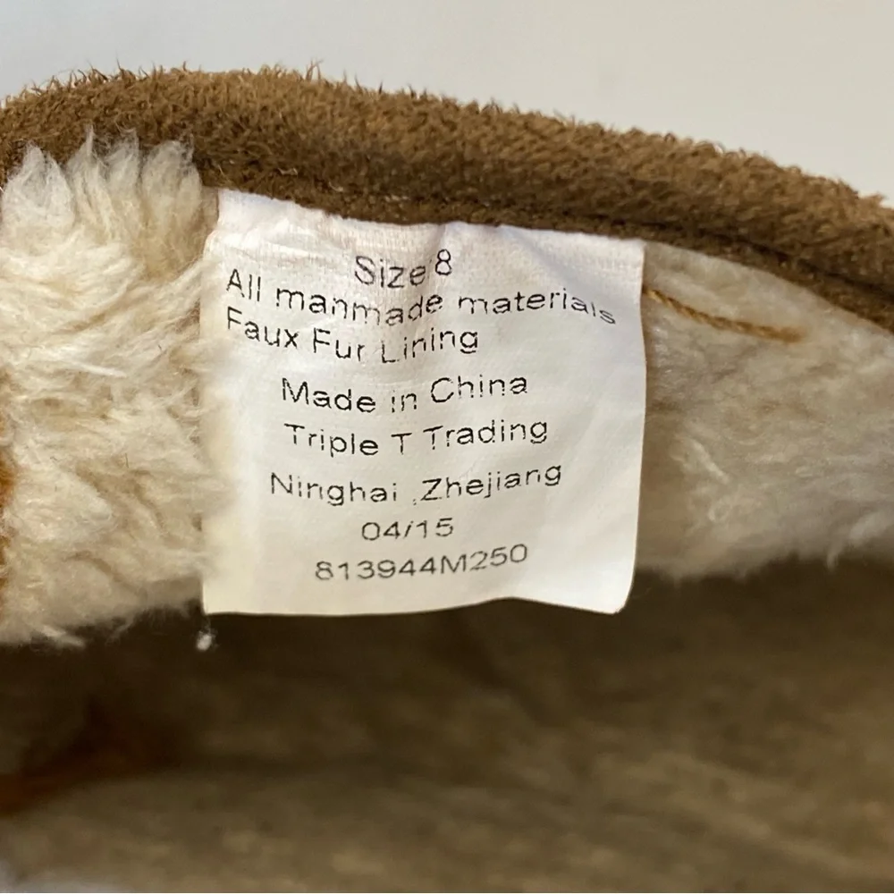 Northside Tan Faux Suede Fur Lined Clog Slippers Men’s Size 8